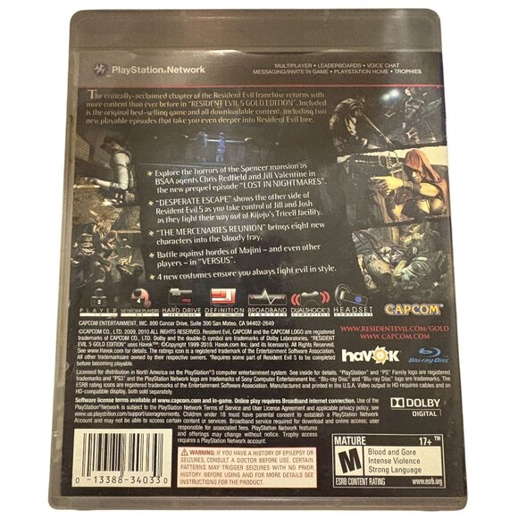 Resident Evil 5 PS3 Gold Edition - Picture 4 of 4